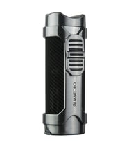 Quantoro 3 Torch Pürmüz Delicili Siyah-Gümüş Metal Puro Çakmağı - TRZ1151