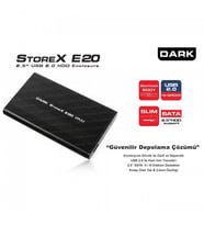 DARK DARK DK-AC-DSE20 2.5" USB 2.0 SATA HDD KUTU ALUMİNYUM