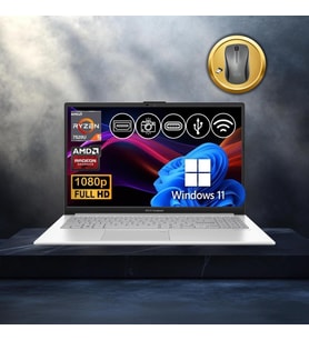 Asus Vivobook Go 15 RYZEN5-7520U 8gb 1tb Nvme SSD E1504FA-BQ1741 ATL22 15.6" WIN11PRO Notebook+Mouse