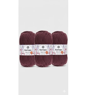 Mlvx Kartopu Baby One El Örgü İpi Kod/renk: Mürdüm K1707 Blsm-3 Adet