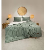 Koza Home Linda Yeşil Kadife Çift Kişilik Nevresim Takımı 200x220 4 Yastıklı 5009