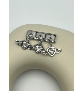 Çelik Silver Kalp Sallantılı Nomi Charm - 25crm92