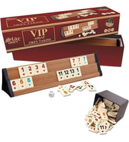 Oyun Aletleri Premium VIP Okey Ahşap Rummy Set Melamin Taşlı Ahsap Okey Takimi
