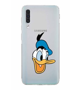 Samsung Galaxy A50   Kamera Korumalı  Kapak Donald Duck Tasarımlı  Şeffaf Kılıf