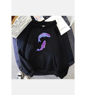 Balık Kapşonlu Sweatshirt