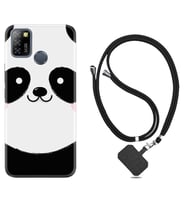 INFINIX Smart 4 5 6 Zero 8 S5 Pro Kılıf Boyun Askılı Silikon Sevimli Panda 1794