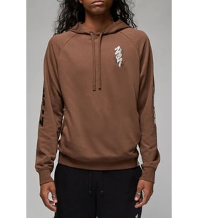 Nike Jordan Jumpman Fleece Pullover Hoodie Erkek Kapüşonlu Sweatshirt Kahverengi