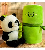 SEVGİLİYE ÖZEL HEDİYE - BAMBU PANDA PELUŞ OYUNCAK - FERMUARLI ÖZEL TASARIMI İLE