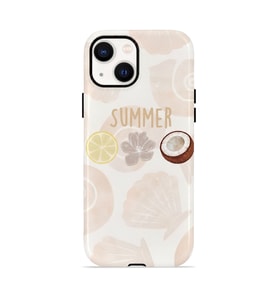 iPhone 15 Vorian Çift Katmanlı Kılıf Coconut Summer Notes