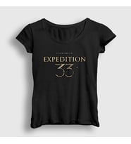 Presmono Kadın Siyah Logo Clair Obscur Expedition 33 T-Shirt 543821tt