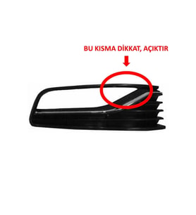 VW Polo 2015-2017 Ön Tampon Sağ Sis Farı Kapağı Krom Çıtalı 6C0854662C