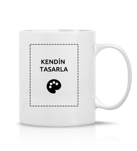 Klasik Beyaz Kupa Bardak Kutulu Kendin Tasarla Kişiye Özel Fotoğraf Baskısı