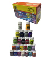 Akrilik Boya 24 Renk 17 ml 1 Paket Nova Color Akrilik Boya Seti 24 Lü Kağıt Tuval Ahşap Cam Duvar Metal Boyama (Çok Renkli)