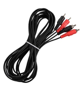 Powermaster PM-428 Siyah 5 Metre 2 Rca + 2 Rca Kablo