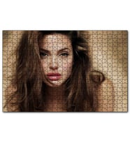 Cakapuzzle Angelina Jolie Baygın Bakış  Puzzle Yapboz MDF (Ahşap) (120 Parça)