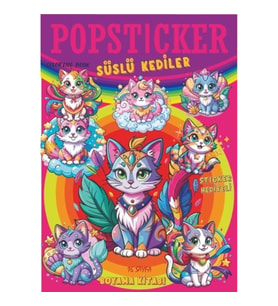 Süslü Köpekler Boyama Kitabı Popsticker