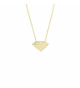 14k Altın Diamond Figürlü Kolye