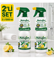 Natujen Genel Amaçlı Temizleyici Beyaz Köpük Gücü Limon Ferahlığı X9 Factor 2x1000 ml. 2'li Set