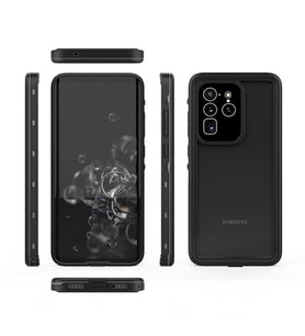 Samsung Galaxy S20 Ultra Kılıf Toz Kir Su Geçirmez Kapak (Siyah)