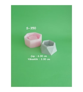 Küçük Geometrik Saksı Silikon Kalıp