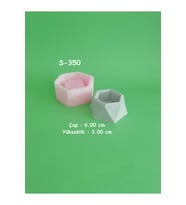 Küçük Geometrik Saksı Silikon Kalıp