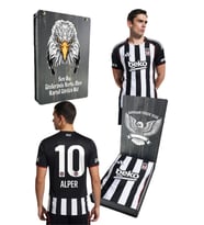 Beşiktaş Lisanslı 25/26 Siyah Beyaz Çubuklu Forma KİŞİYE ÖZEL UV Kutu Hediyeli (Siyah - Beyaz)