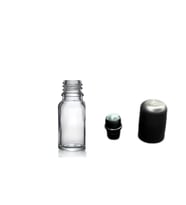 10ml şeffaf cam şişe roll-on şişe, 12 adet, bilye başlıklı şişe, cam şişe, roll-on şişesi
