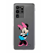 Samsung Galaxy S20 Ultra  Kamera Korumalı Kapak Minnie Mouse Tasarımlı  Şeffaf Kılıf