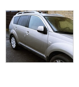 Mitsubishi Outlander Krom Cam Çıtası 6 prç. 2008-2013 P. Çelik