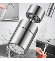 Sunup SN-29317 Çift Hız Ayarlı Gümüş Renk Musluk Başlığı Tayzik Tasarruf Aparatı