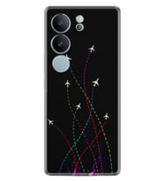 Vivo V29 Kılıf Silikon Desen Özel Seri Line Planet 1736