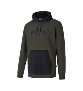 PUMA ESS HOODY FL BIG LOGO FOREST NIGHT (Haki)