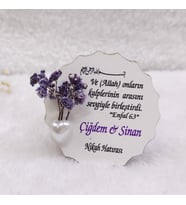 Hayaller Dükkanı 30 Adet Dualı Ahşap Buzdolabı Nikah Magnet