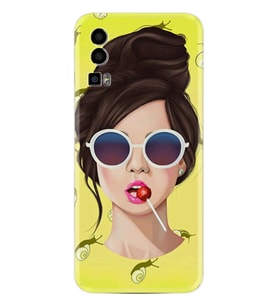 General Mobile GM 23 Kılıf Resimli Desenli Baskılı Silikon Lollipop Woman 1416