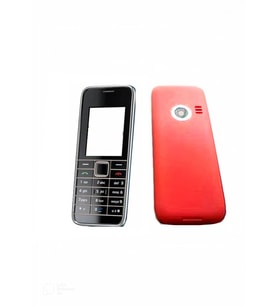 Nokia 3500C Kapak Nokia 3500C uyumlu Kırmızı Renk Ön Kapak Arka Kapak Tuş Takımı