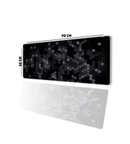 SonicTouch Siyah Gri Petek Desenli Gamer Oyuncu Dikişsiz Sıvı Geçirmez Klavye Mouse Pad 32x70Cm