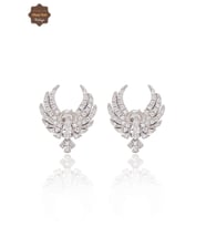Gümüş Renk Anka Kuşu 925 Ayar Gümüş Kadın Küpe 201024086
