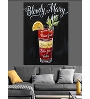 Bloody Mary Alkollü İçecek Dekoratif Kanvas - Mdf Ahşap Tablo