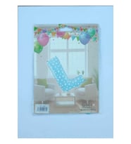 L Harf Mavi Yıldız Desenli Folyo Balon 26" inç 65 cm parti, doğum