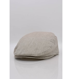 Erkek Bej Kasket Cotton Irish Flat Cap Şapka