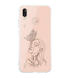 Huawei P20 Lite Uyumlu Baskılı Yumuşak Silikon Şeffaf Telefon Kılıfı