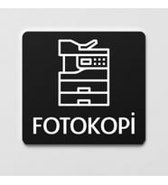 Fotokopi Odası Ofis Yönlendirme Kapı İsimlik Fotokopi Tabelası (Siyah)