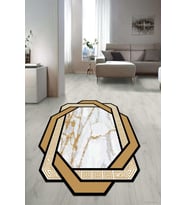 Dijital Baskılı Kaymaz Taban Yıkanabilir Lazer Kesim Salon Halısı Yolluk NLZR-SD-115 (Çok Renkli)