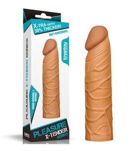 Lovetoy X-Tender Realistik Dolgulu Penis Kılıfı Uzatmalı Prezervatif