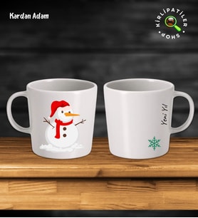 KirliPatiler Taş Kupa Fincan Üzeri Yeni Yıl Noel Baskılı (Model 6)