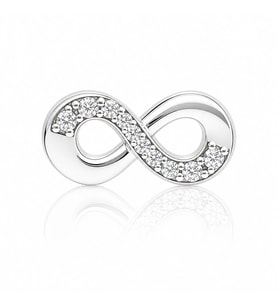 Nur Silver Taş Detay Sonsuzluk Gümüş Charm NUR-BL00144