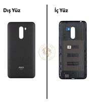 Poco F1 Çizgili Arka Pil Kapağı Batarya Kapağı Lazer Kesim Back Cover