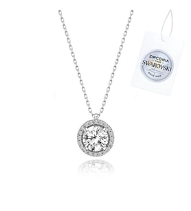 Swarovski Zirconia Taşlı Yuvarlak Kolye