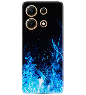 Infınix Note 30 Kılıf Silikon Desen Özel Seri Blue Fire 1678
