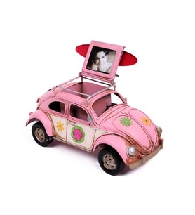 Dekoratif Metal Nostaljik Vosvos Araba Kalemlik ve Çerçeveli  Beetle Classic E-4370